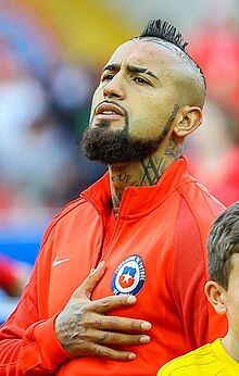 Vidal med Chile 2017.