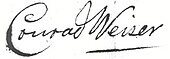 signature de Conrad Weiser