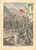 第一次大戦で前線を視察するイタリア国王