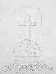 One side of the Edderton cross slab, which lies in the old village church. EddertonclassIIIright.JPG