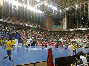 Der Palacio de Deportes de Murcia bei einem Spiel des ElPozo Murcia FS im Juni 2012