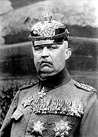 General Erich Ludendorff. His anger at comments by Germany's interim president started discussions that preceded the establishment of the committee of inquiry. Erich Ludendorff 1918.jpg