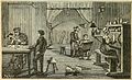 G. Bruno, Le Tour de la France par deux enfants, édition de 1094, p. 82 : "Le travail du soir dans une ferme du Jura. (...) Le métier à bas, auquel travaille la fermière de droite, a été inventé par un Français, un ouvrier serrurier des environs de Caen. Avec ce métier on fabrique bien plus vite qu’avec la main, des bas presque aussi solides."