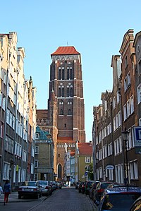 Torre de la Iglesia de Santa María de Gdańsk, Polonia.