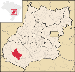 Location in the state of Goiás.