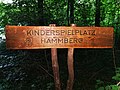 Hinweisschild für den Kinderspielplatz Hammberg