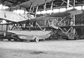 Hangar van het MVK Veere, met links op de foto een Friedrichshafen en achterin een Gotha WD-II (1917).
