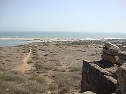 Sea view from Harshad Temple on Koyala hill, at Saurashtra