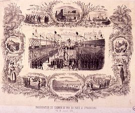 Inauguración de la línea París-Estrasburgo, 18 de julio de 1852.