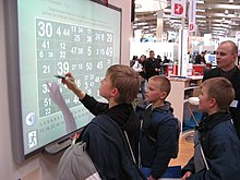 Interactive whiteboard in 2007 Interactive whiteboard at CeBIT 2007.jpg