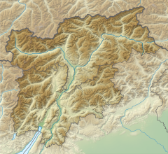 Mapa lokalizacyjna Trydentu-Górnej Adygi