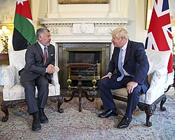 Johnson talks with King Abdullah II at Downing Street