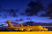 KC-135Rs at twilight on the flight line KC135s Afghanistan.jpg