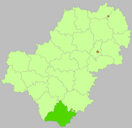 Chvastovičskij rajon – Mappa