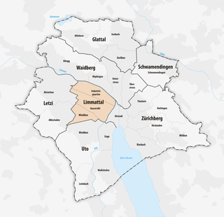 Lage des Schulkreis Limmattal innerhalb der Stadt Zürich