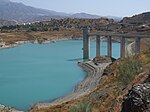 View of the dam at lake Vinuela