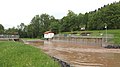 Einlaufbauwerk des Überleitungsstollens bei Hochwasser