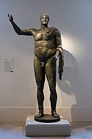 Bronze of Trebonianus Gallus dating from the time of his reign as Roman Emperor, the only surviving near-complete full-size 3rd-century Roman bronze (Metropolitan Museum of Art)[23]
