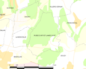 Poziția localității Rubécourt-et-Lamécourt