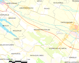 Mas-Saintes-Puelles - Localizazion