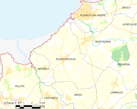 Mapa obce Planguenoual