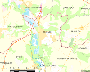 Poziția localității Dordives
