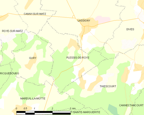 Poziția localității Plessis-de-Roye