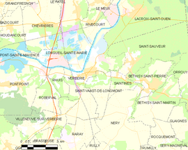 Mapa obce Verberie