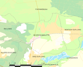 Mapa obce Bourron-Marlotte