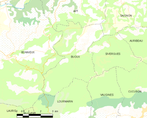 Poziția localității Buoux