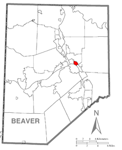 Vị trí trong Quận Beaver, Pennsylvania