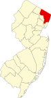 Map of New Jersey highlighting Bergen County.svg