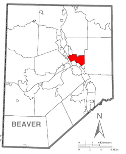 Vị trí trong Quận Beaver, Pennsylvania