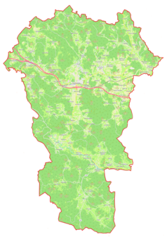 Mapa konturowa gminy Ivančna Gorica, blisko centrum po prawej na dole znajduje się punkt z opisem „Češnjice pri Zagradcu”