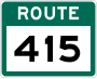 Route 415 marker