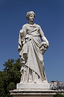 Statue of La Comedie by Jules Toussaint Roux, Paris Paris - Jardin des Tuileries - Julien Toussait Roux - La Comedie - PA00085992 - 001.jpg