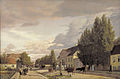 Seen in Thomas Kinnear's house: Christen Købke, View of a Street in Østerbro outside Copenhagen. Morning Light, 1836.