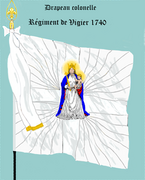 régiment de Vigier drapeau colonel 1740