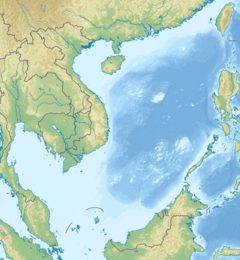 Location of the collision in the South China Sea