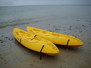 two Ocean Kayak sit-on-tops for two paddlers each.