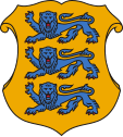 Coat of arms of Estonia (1925, also based on the Estridsen coat of arms)