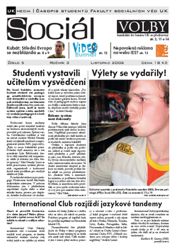 Titulní strana časopisu Sociál (listopad 2006)