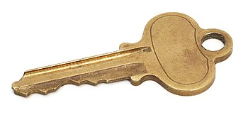 English: An example of a standard key used for...