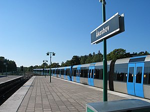 Åkeshovs tunnelbanestation.