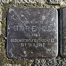 Stolperstein für Otto Rheinhold in Hannover