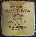 Stolperstein für Klara Johanna Meyer (Stammheimer Straße 13)