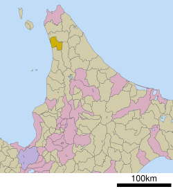 Location of Teshio in Hokkaido (Rumoi Subprefecture)