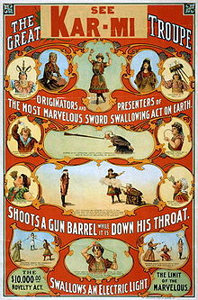 circus poster: The great Victorina Troupe