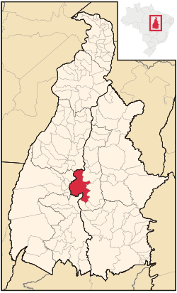 Localização de Porto Nacional no Tocantins