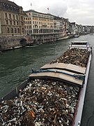 Rhine River scrap barge (Basel, Switzerland)